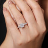 14K White Gold Round Diamond Engagement Ring-Reed