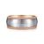 14K White-Rose Gold 8mm - Two Tone Men's Wedding Band in Satin Finish