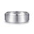 14K White Gold 8mm - Beveled Edge Men's Wedding Band in Satin Finish