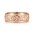 14K Rose Gold 7mm - Engraved Woven Men's Wedding Band in Satin Finish