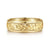 14K Yellow Gold 7mm - Engraved Woven Men's Wedding Band in Satin Finish