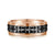 14K Rose Gold Cubic Men's Wedding Band