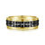 14K Yellow Gold Cubic Men's Wedding Band