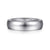 14K White Gold 6mm Mens Wedding Band in Sand Blast Finish