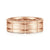 14K Rose Gold 8mm Mens Wedding Band in Satin Finish