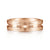 14K Rose Gold 6mm - Carved Men's Wedding Band in Satin Finish