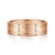 14K Rose Gold 6mm - Checkerboard Pattern Men's Wedding Band in Satin Finish