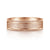 14K Rose Gold 6mm - Men's Wedding Band in Sandblast Finish