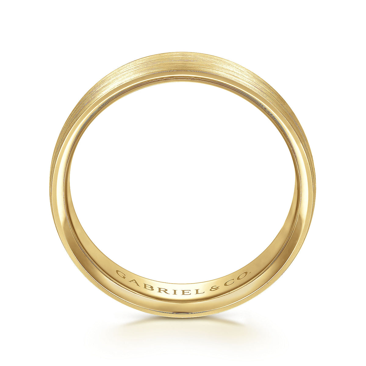 14K Yellow Gold 6mm - Men&#39;s Wedding Band in Satin Finish