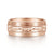 14K Rose Gold 8mm - Engraved Men's Wedding Band in Satin Finish