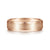 14K Rose Gold 6mm - Satin Finish Men's Wedding Band with Beveled Edge