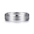 14K White Gold 6mm - Satin Finish Men's Wedding Band with Beveled Edge