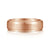 14K Rose Gold 6mm - Beveled Edge Satin Finish Men's Wedding Band