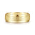 14K Yellow Gold 7mm - Beveled Edge Men's Wedding Band in Horizontal Brush Finish