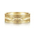 14K Yellow Gold 7mm - Diamond Cut Center Men's Wedding Band in Satin Finish