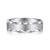 14K White Gold 6mm - Satin Grooved Edge Men's Wedding Band