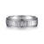 14K White Gold 6mm - Men's Wedding Band with Vertical Etching