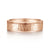 14K Rose Gold 6mm - Hammered Men's Wedding Band