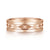 14K Rose Gold 6mm - Diamond Cut Men's Wedding Band in Satin Finish