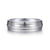 14K White Gold 6mm - Carved Men's Wedding Band in Satin Finish