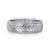 14K White Gold 7mm - Chevron Design Men's Wedding Band