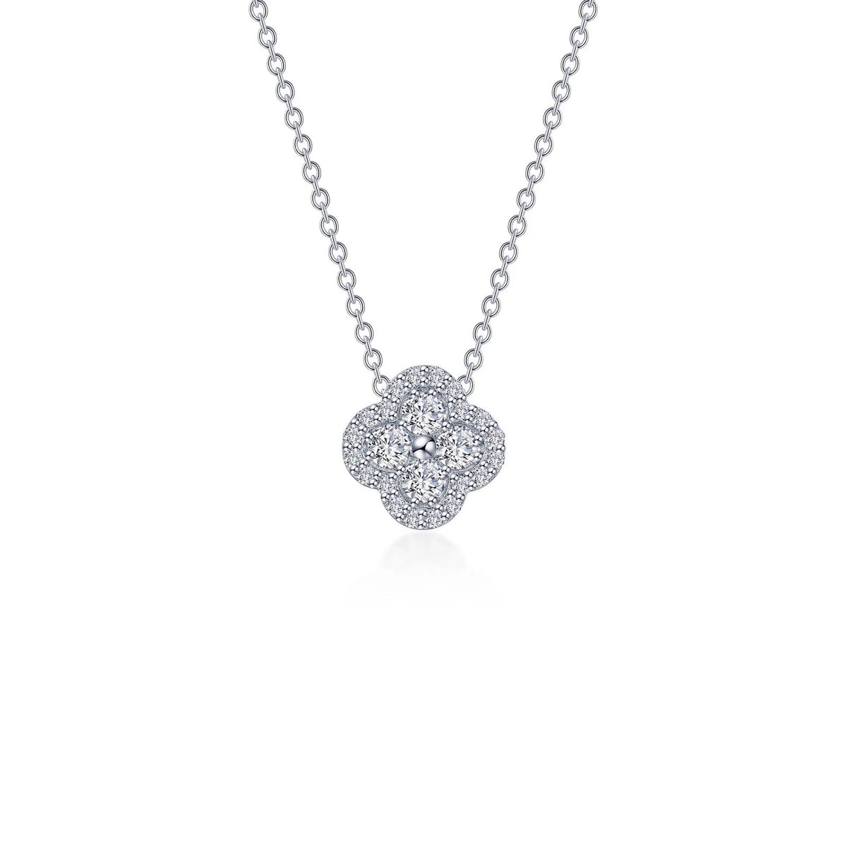 0.65 CTW Halo Necklace