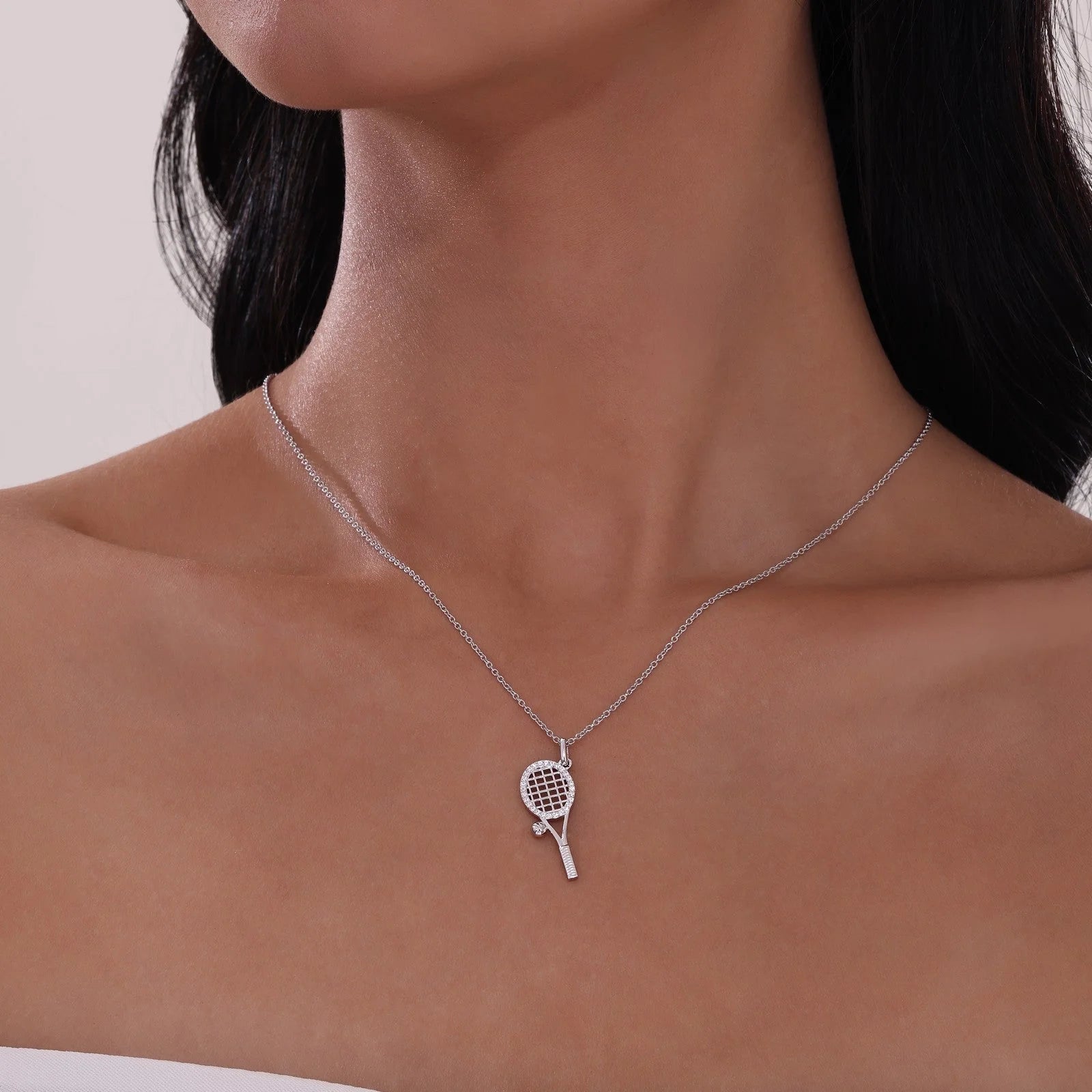 Tennis Racket Necklace