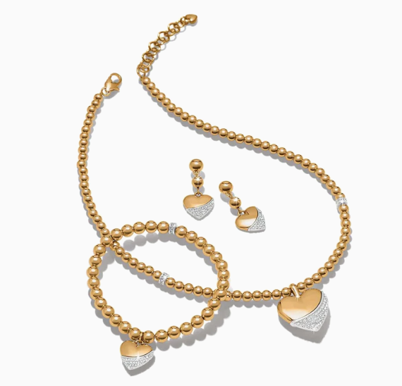 Meridian Petite Wave Heart Necklace by Brighton