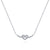 14K White Gold Twisted Diamond Pretzel Heart Necklace