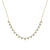 18 inch 14K Yellow Gold Scalloped Diamond Choker Necklace