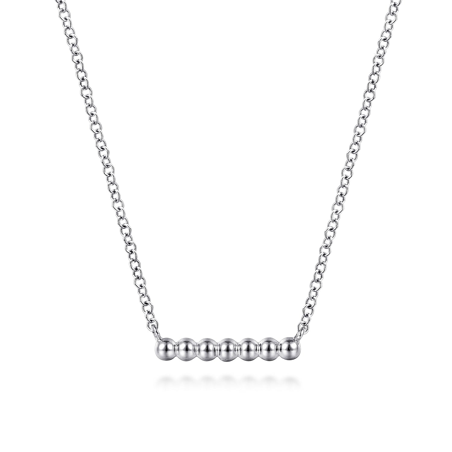 14K Bujukan Beaded Bar Necklace