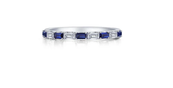 Baguette Half-Eternity Band