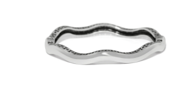Brighton Inner Circle Slim Hinged Bangle – White- Brighton