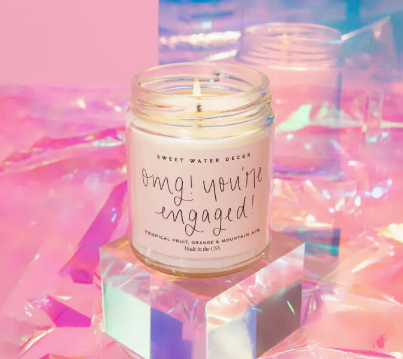 Omg! You're Engaged! 9 oz Soy Candle - Wedding Gifts