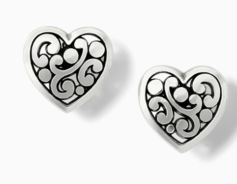 Contempo Heart Post Earrings by Brighton