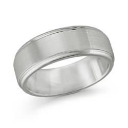 White Tungsten Men&#39;s Ring Size 8mm