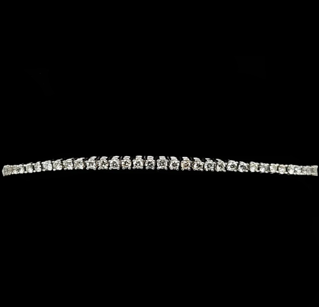 14K White Gold Diamond Tennis Bracelet-Estate