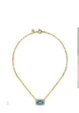 14k necklace, colored stones, & diamond