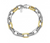 Silver & 18K Gold Men's Paperclip Double Link Bracelet