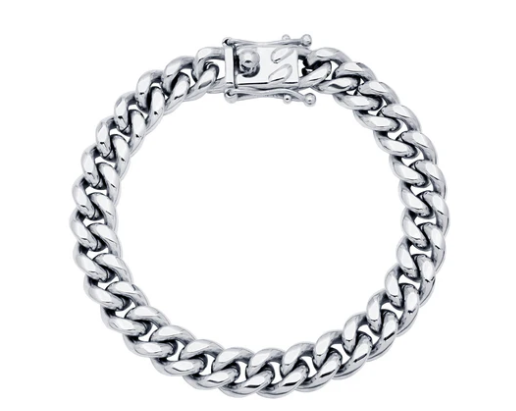 Men&#39;s 10mm Stainless Steel Cuban Link W/ Box Clasp