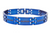 Men's Blue Stainless Steel Bracelet W/ Black Cz's