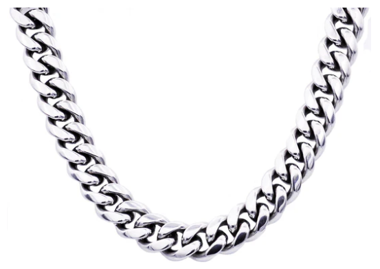 Men&#39;s 14mm Stainless Steel Cuban Link Chain