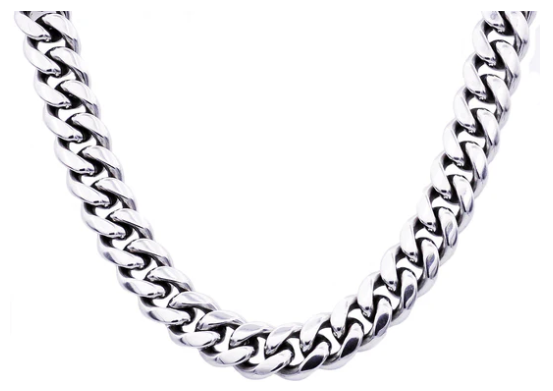 Men's 14mm Stainless Steel Cuban Link Chain