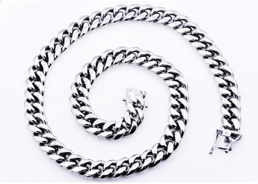 Men&#39;s 14mm Stainless Steel Cuban Link Chain