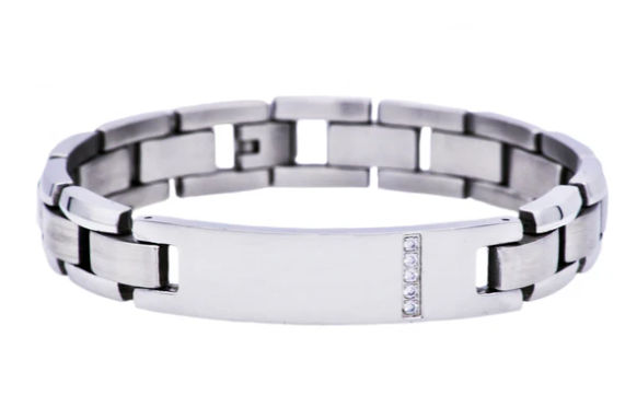 Men&#39;s Stainless Steel ID- Engravable Bracelet