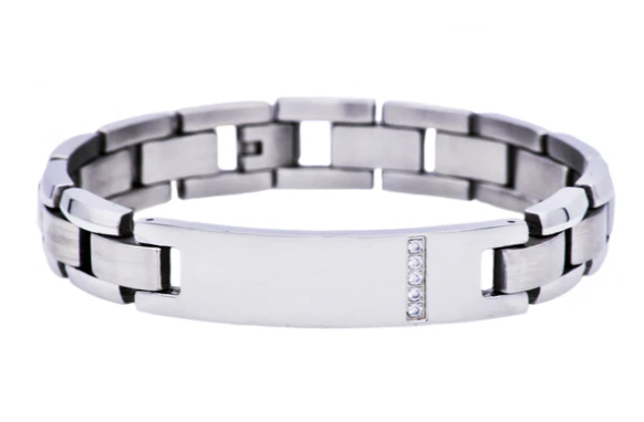 Men's Stainless Steel ID- Engravable Bracelet