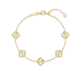 Gold Clover Motif Bracelet