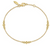 14K Yellow Gold Graduating Bead Stations Bracelet