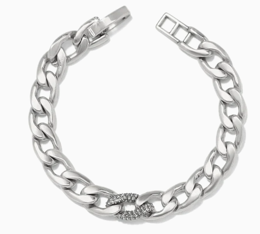 Cleo Pave Link Bracelet-White