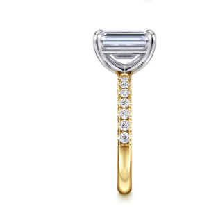 The Winslow -14K Yellow Gold Emerald Cut Diamond Engagement  Ring by Gabriel &amp; Co.
